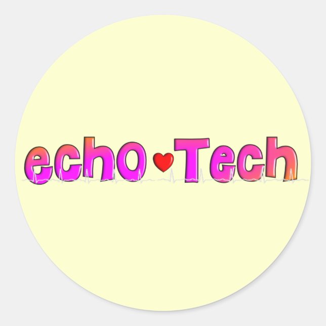 Echo Tech (Cardiac Echo Tech) Geschenke Runder Aufkleber (Vorderseite)