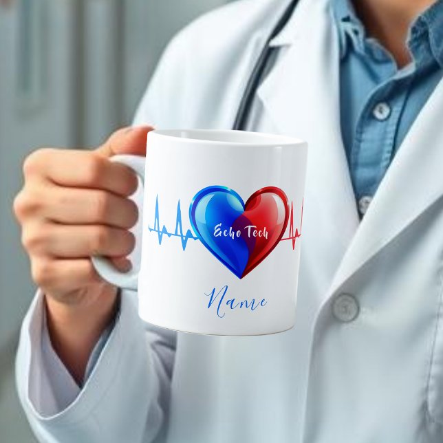 Echo-Tech - Herz-Sonograf Jumbo-Tasse (Echo Tech- Cardiac Sonographer Giant Coffee Mug)