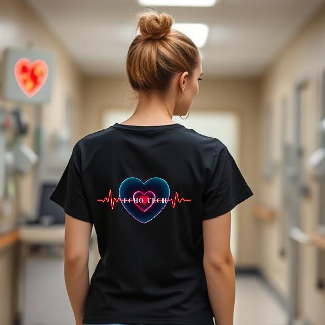 Echo Tech | Herzschlag | Herz mit EKG T-Shirt (Echo Tech | Heartbeat | Heart with EKG T-Shirt)