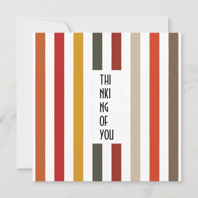 Echo Trails Custom Card - Earthy Hues Stripes Einladung (Vorderseite)