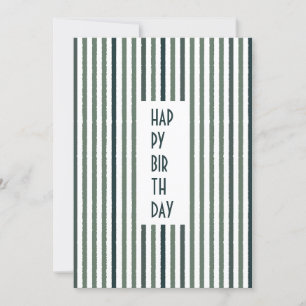 Echo Trails Custom Card - Matcha Green Strips Feiertagskarte