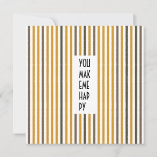 Echo Trails Custom Card - Mustard Yellow Streifen Einladung