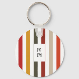 Echo Trails Custom Metal Keyring - Earthy Hues Schlüsselanhänger