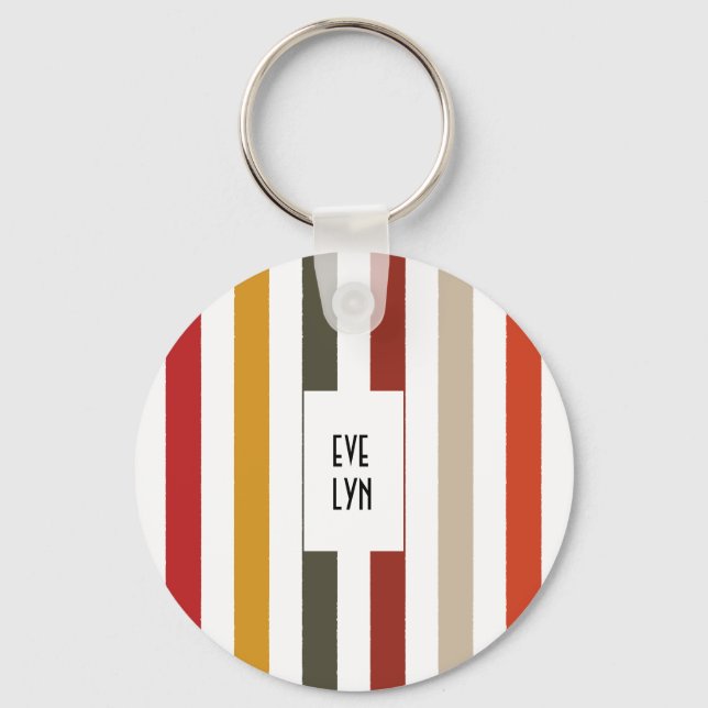 Echo Trails Custom Metal Keyring - Earthy Hues Schlüsselanhänger (Rückseite)