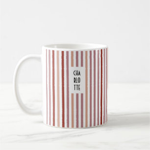 Echo Trails Individuelle Name Tasse - Rosa Streife