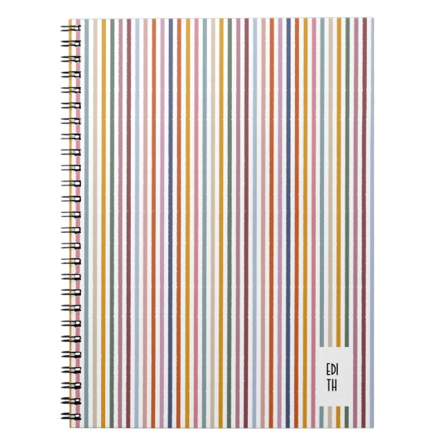 Echo Trails Multicolor Stried Journal (Devant)
