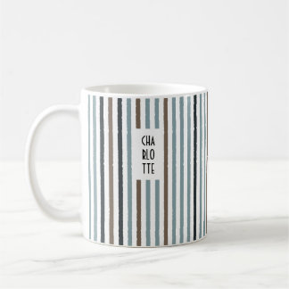 Echo Trails Nom Personnalisé Mug - Bleu/Bleu