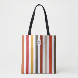 Echo Trails Tote Bag - Earthy Hues Stripes Tasche
