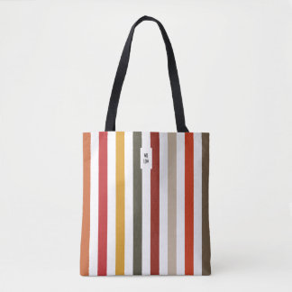 Echo Trails Tote Bag - Earthy Hues Stripes Tasche