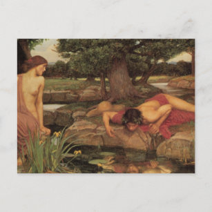 Echo und Narcissus schöne Kunst Postkarte
