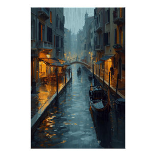 Echoes in Gold – Die gemalte Regennacht Venedigs Poster