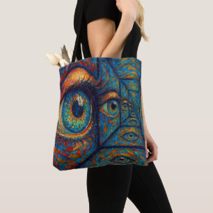 "Echoes in the Iris" - Ein surreales Portrait Tasche