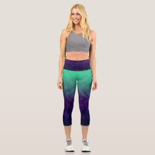 Echoes of Amethyst Tide Capri Leggings