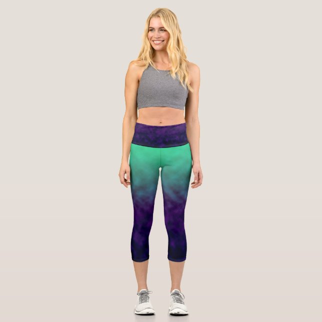 Echoes of Amethyst Tide Capri Leggings (Vorderseite)