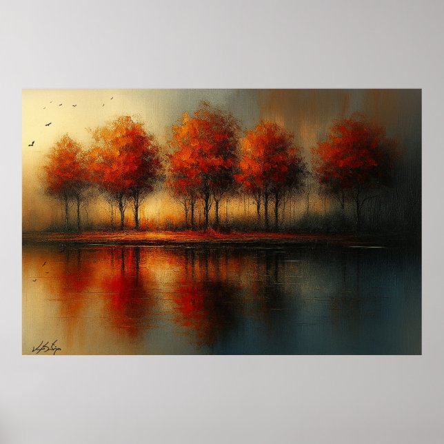 Echoes of Emberlight Landschaft Poster (Vorne)