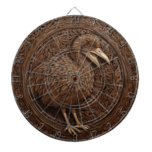 "Echoes of Extinction: Dodo Wood Art" Dartscheibe