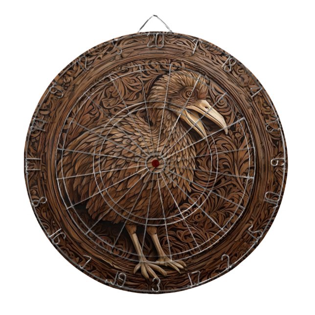 "Echoes of Extinction: Dodo Wood Art" Dartscheibe (vorne)