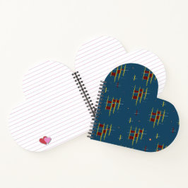 Echoes of Geometry Heart Shaped Notebook Notizbuch