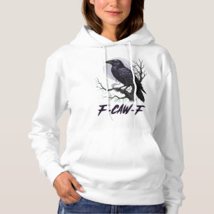 Echoes of the Night: "F-CAW-F" Mystic Raven Crop Hoodie