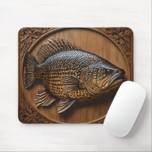 Echoes of the River: Murray Cod Wood Print, Mousepad