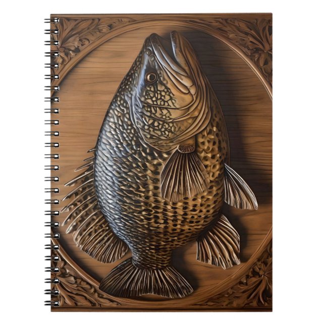 Echoes of the River: Murray Cod Wood Print, Notizblock (Vorderseite)