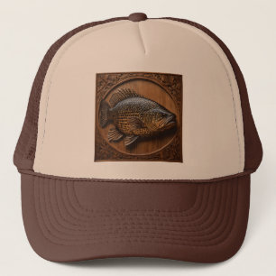 Echoes of the River: Murray Cod Wood Print, Truckerkappe
