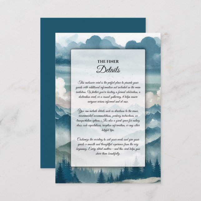 Echoes Through the Misty Pines Begleitkarte (Vorne/Hinten)