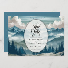 Echoes Through the Misty Pines Wedding Save The Date