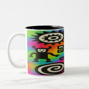 Echos anciens - Mug Petroglyph psychédélique