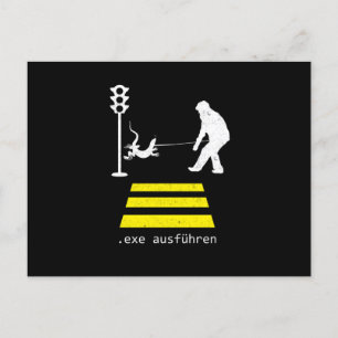 Echs Ausfhren Coder Programmierer Geschenk Postkarte