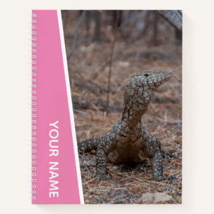 Echse Perentie Reptil Outback Australien, Rosa Notizbuch