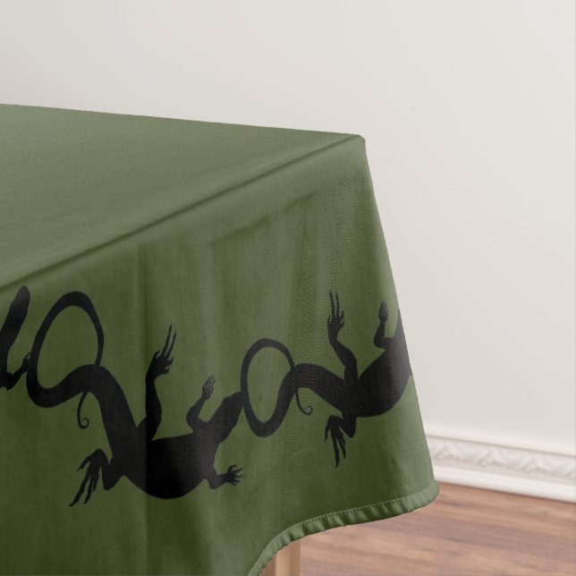 Echsen-Tischdecke Reptil / Echsen-Kunst-Tischdecke Tischdecke (Beispiel)