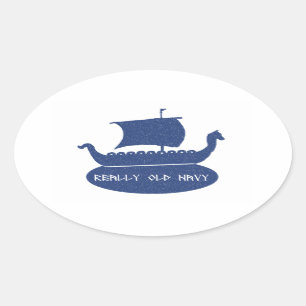 Echt alte Oval-Aufkleber der Marine Ovaler Aufkleber