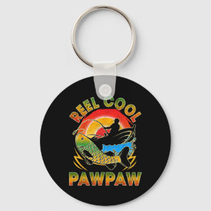 Echt coole Pawpaw Retro-Angler Männer Dad Papa Schlüsselanhänger