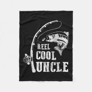 Echt cooler Onkel Angelndaddy Vatertag  Fleecedecke