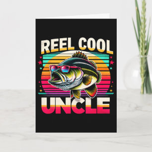 Echt cooler Onkel Lustiger B Angeln Onkel Vatertag Karte