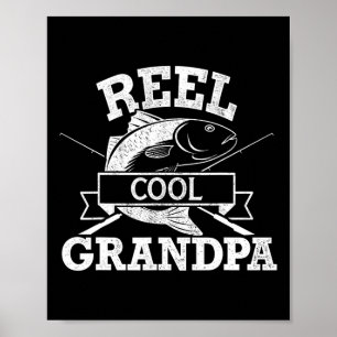 Echt cooler Opa-Angeln Vatertag Geburtstag Chr Poster