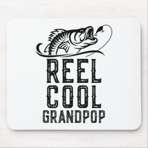 Echt cooler Opa-Angler Fischer Lustig Retro Mousepad