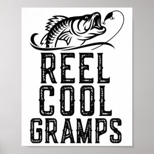Echt cooler Opa Angler Fischer Lustig Retro  Poster