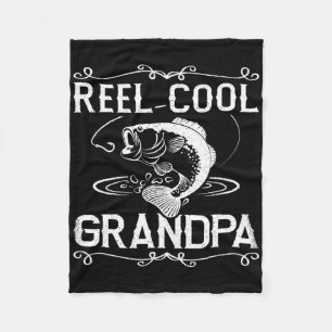 Echt cooler Opa lustiger Großvater Angelsport Vint Fleecedecke