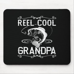 Echt cooler Opa lustiger Großvater Angelsport Vint Mousepad