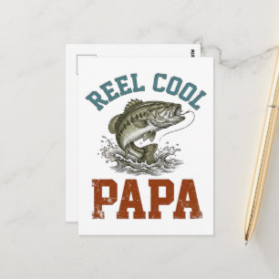 Echt cooler Papa-Angeln zum Vatertag Postkarte