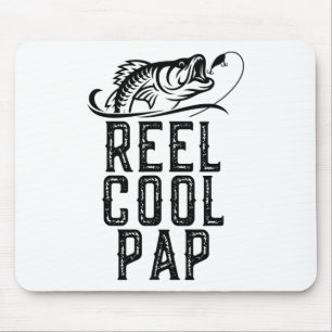 Echt cooler Papa-Angler Fischer Lustig Retro Mousepad