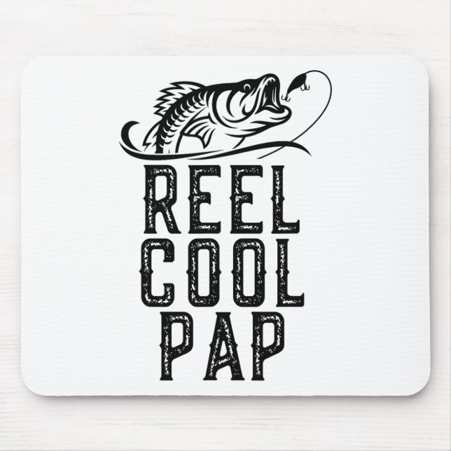 Echt cooler Papa-Angler Fischer Lustig Retro  Mousepad (Vorne)