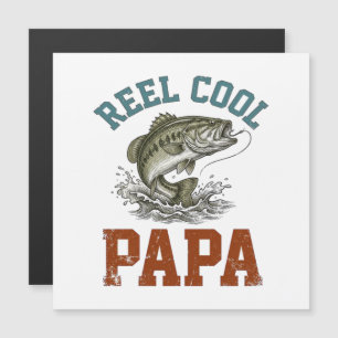Echt cooler Papa-Angler zum Vatertag Magnetkarte