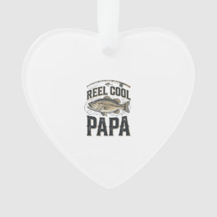 Echt cooler Papa Vintage-Angeln Vektor-Design_1 Ornament