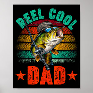 Echt cooler Vater Angelpapa lustiger Vatertag Poster