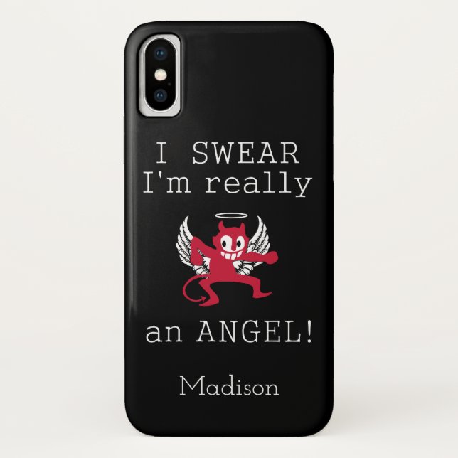Echt ein Angel-individuelle Name-Gehäuse Case-Mate iPhone Hülle (Rückseite)