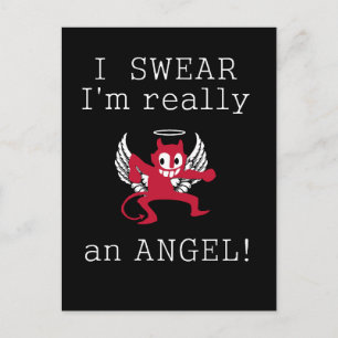 Echt eine Angel-Postkarte, anpassen Postkarte