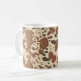 Echte 100% Latte-Tasse | Kuhfell-Café-Ästhetik Kaffeetasse